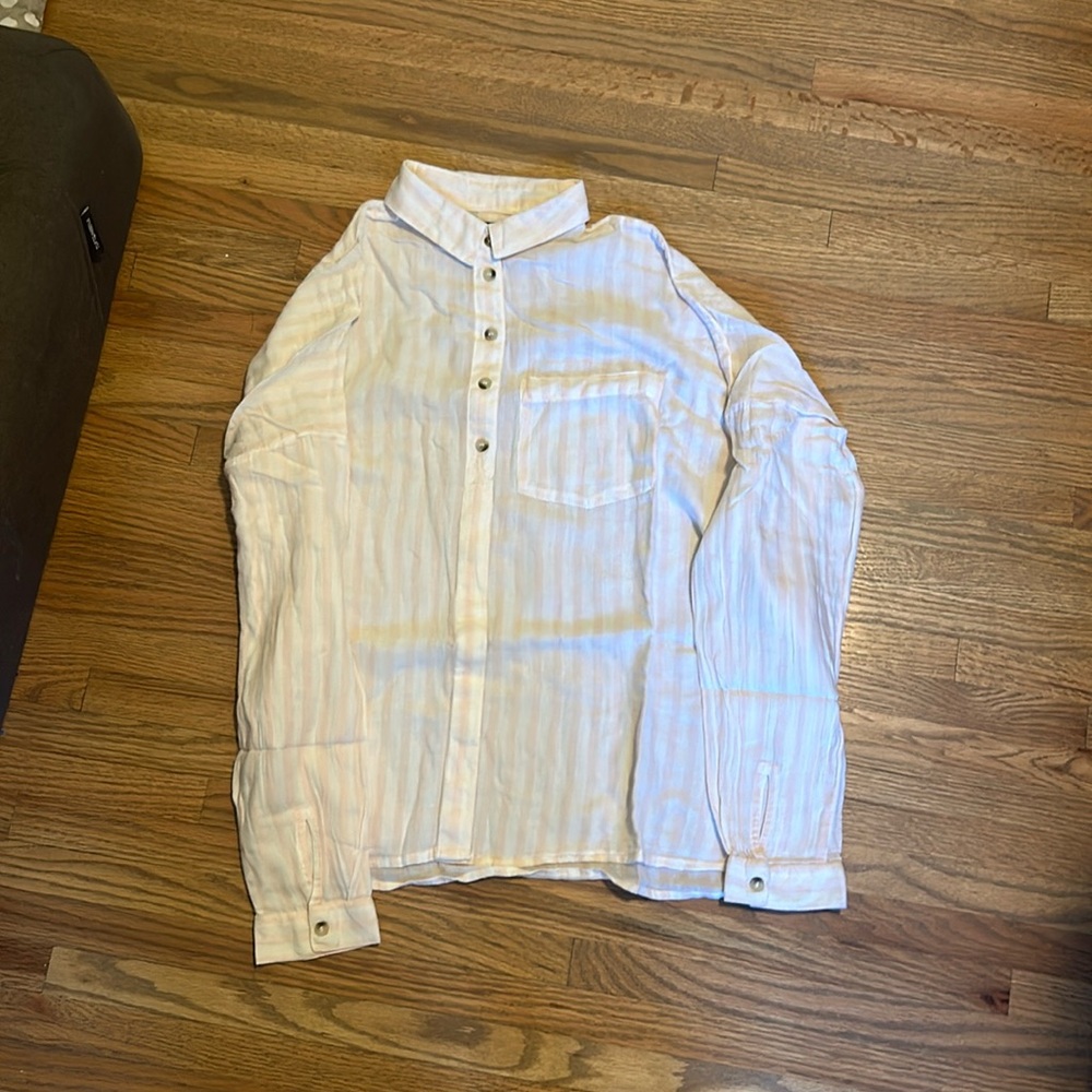 Super soft pink stripe shirt